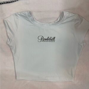 Bombshell Sportswear Classic White Crop Top